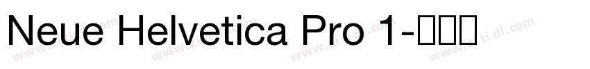 Neue Helvetica Pro 1字体转换